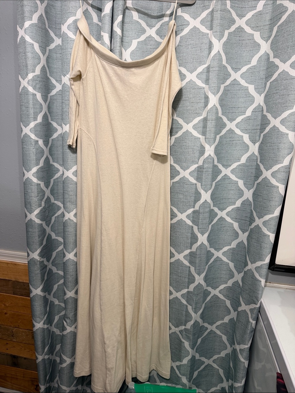 FP Beach Cream Off-Shoulder Maxi Coverup